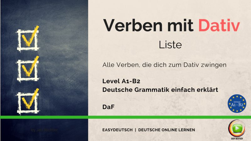 List Dative Verbs The 45 Most Important German Grammar