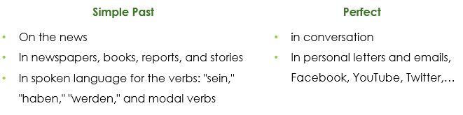 Perfekt oder Präteritum? - German simple past or perfect? Perfekt oder Präteritum? - German simple past or perfect?