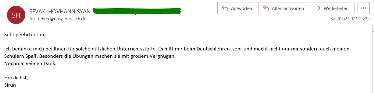 Kundenmeinung Email 4 Sirun Kundenmeinung Email 4 Sirun