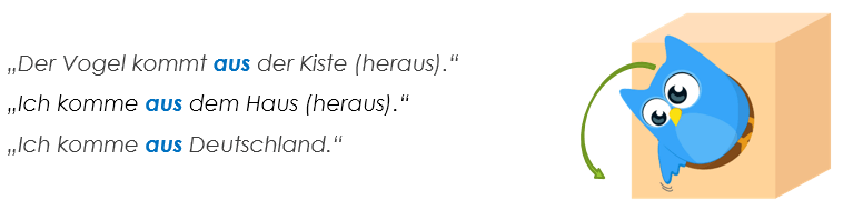 lokale präposition aus lokale präposition aus